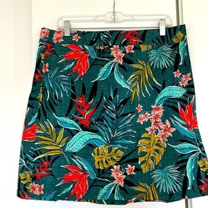 Hawaiian rip skirt, length 2, large, vintage Bali jungle print